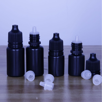 Flacon compte-gouttes souple en plastique opaque noir de 5 ml et 10 ml, idéal pour encre, pigments et médicaments – Nouvelle vente chaude