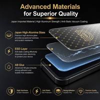 Protection d'écran en verre trempé 9H HD transparent anti-traces de doigts 2.5D Vidrio Templado Para Celular pour iPhone X-18 PRO MAX 18 Fold