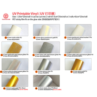 Film d'impression UV DTF Impression numérique 0,35 0,5 1,0 1,8 mm Transparent 3D Épais TPU PU HD Or Argent Imprimable Vinyle souple Thermique