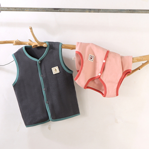 <span class=keywords><strong>Gilet</strong></span> d'hiver chaud et respirant pour garçons et filles, à simple boutonnage, longueur standard, <span class=keywords><strong>en</strong></span> tissu polyester et <span class=keywords><strong>laine</strong></span> rembourré, col rond 3D - Product Image 6