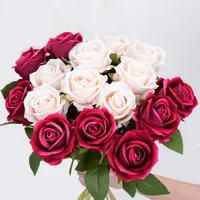Heißer Verkauf hoher Qualität gefälschte Blume Blumen Rose Hochzeit Home Decoration Künstliche Rose