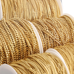 Collar de Cadena Cubana de Acero Dorado para Hombre, Chapado en Oro de 18k, Joyería de Moda, Accesorio de Regalo - Product Image 4