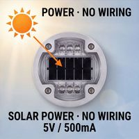 Marqueur de trottoir solaire LED réfléchissant IP68 à six LED haute luminosité pour la sécurité – Fournisseur d'usine