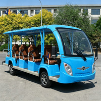 Bus électrique de tourisme à toit ouvert pour 14 passagers, véhicule de transport touristique pour parcs d'attractions et zones panoramiques
