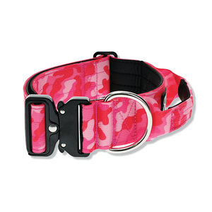 Vente en gros Nylon souple Néoprène Rembourré Robuste Combat Tactique Britannique Grand Chien Collier Nylon avec Poignée - Product Image 5