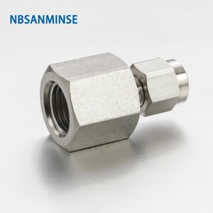 ข้อต่ออัดแรงดัน NBSANMINSE ขนาด 1/8 1/4 3/8 1/2 4 เกลียวใน ผลิตจากสแตนเลส 316L สำหรับท่อ - Product Image 2