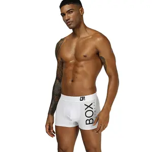 Wholesale High Rise Pure Cotton Comfortable Men Boxer Underwear Black And White Fashion Men Underwear