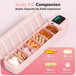 Organizador de Pastillas Inteligente de Plástico con Alarma, Aplicación Bluetooth, Pastillero Semanal, Estuche de Viaje para Medicamentos y Vitaminas - Product Image 4