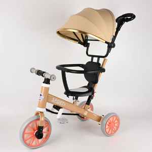 Новая модель многофункционального детского трехколесного велосипеда, пластиковый трехколесный велосипед, сдвинутый, удобный, с безопасным солнцезащитным козырьком - Product Image 4