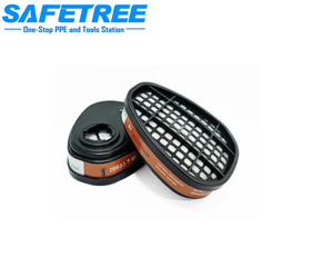 Filtres CE EN14387 A1 A1E1 ABEK1 pour la sécurité au travail avec cartouches de <span class=keywords><strong>masque</strong></span> facial, utilisation pour les respirateurs industriels chimiques et pétroliers. - Product Image 1