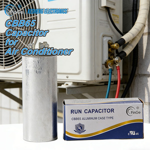 CBB65 50/60Hz 25 85 21 with <strong>SH</strong> Protection AC Motor Run Metallized Thin Film <strong>Capacitors</strong> for Air Conditioner - Product Image 2