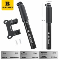 Mini pompe à vélo manuelle haute pression légère et durable, gonfleur de pneus, valve Schrader Presta, aiguille pour ballons, tuyau VTT