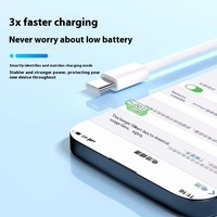 Veste en nylon tressé transfrontalière 240W Double TYPE-C ligne de données de charge rapide 5A PD charge rapide pour Apple 15/16 écran plat