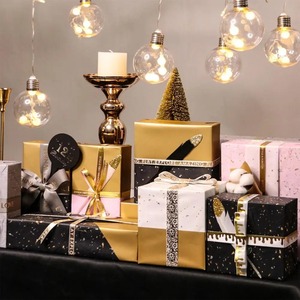 Custom Disposable Double-Sided Silicone Coated Tissue Paper Roll 80GSM Gold Foil Speckled Black Gray Pink White Packaging - Product Image 3