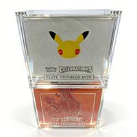 Boîte de présentation en acrylique anti-UV moderne pour cartes Pokémon, avec couvercle magnétique, empilage facile, Elite Trainer Box ETB