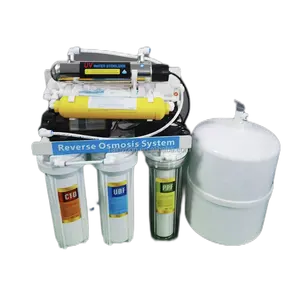 Filter Mineral + filter UV 7 tahap, PP + UDF + CTO + RO + T33 + filter blok karbon aktif untuk amuta air membran osmosis terbalik