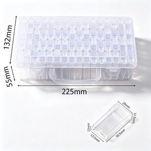 Caja de almacenamiento de arte de uñas mini a prueba de polvo, organizador de pedrería y abalorios para manicura, estuche para pequeños accesorios. - Product Image 6