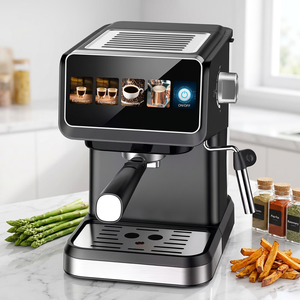 High Quality Semi-<b>automatic</b> <b>Coffee</b> Maker with 2-Cup Function and Milk Frothing Wand - Product Image 1