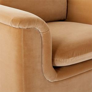 Canapé personnalisé simple 1 place canapé sur mesure rembourré orange kaki couleur vert camel velours velours <span class=keywords><strong>fauteuil</strong></span> en tissu - Product Image 5