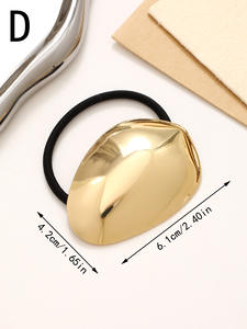 Barrettes à cheveux géométriques minimalistes, cerceaux à cheveux en alliage brillant, bandeaux antidérapants pour femmes - Product Image 5