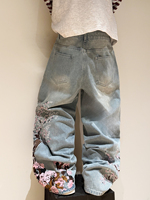 Jeans pour hommes sur mesure, jeans de créateur de haute qualité pour hommes, pantalons en denim brodés pour hommes, fabricant de jeans