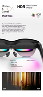 Lunettes intelligentes Rayneo Air 4 Pro avec commande vocale 3G, capture vidéo 4K, IPX5