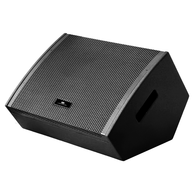LAM-121DB 12-Inch Active Neodymium Stage Wedge Floor Monitor Speaker 400W+100W RMS Class-D DSP Wooden Cabinet Metal