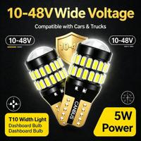 T10 LED Parkleuchte 36SMD 3014 Linse CANBUS Fehlerfrei 10-48V 1,6W W5W Glühbirne Auto LKW Armaturenbrett Seitenmarkierungsleuchte 6000K 208LM