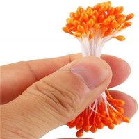 Pistil d'étamine florale colorée à double tête pour la fabrication de fleurs à la main