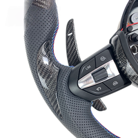 Volant sport en fibre de carbone véritable avec affichage LED de vitesse et régime moteur, populaire pour BMW 320i 335i E90 E91 E92 E93 M3 Série 3