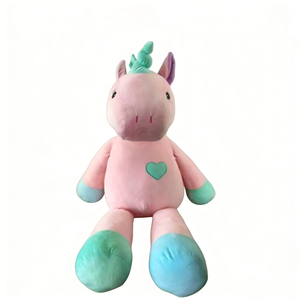 Peluche de unicornio rosa, peluche de unicornio pastel, peluche de unicornio grande sentado, peluche de unicornio suave para abrazar - Product Image 1