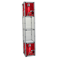 Werbe-Pop-up-Werbung Kosmetik-Display-Vitrine Rotierender Falt zähler Hintergrund beleuchteter Twist Tower