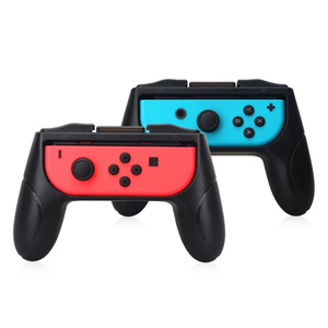 SYY ゲームコントローラー ジョイスティック グリップ シェルケース ゲームパッドスタンド NS用 100%テスト済み ブラック/レッド+ブルー 1セット/2個 - Product Image 3