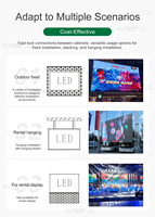 Panneau vidéo LED d'extérieur Concerts de musique Roadshows 500X500 3X4 6X3 6Ftx8Ft P2.6 P2.9 2.9Mm P3.9 Écran d'affichage de scène mobile