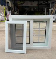 Fenêtre coulissante en PVC sur mesure avec moustiquaire pour cuisine, balcon, rail coulissant résistant aux intempéries, usine certifiée ISO9001