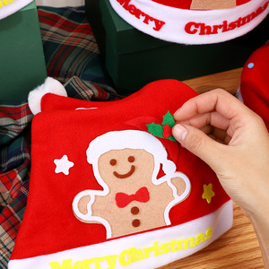 Gorro de Santa Claus Bordado de Alta Calidad HANTANG, Estilo Europeo y Americano, Tela No Tejida, para Adultos y Niños, Decoraciones Navideñas - Product Image 6
