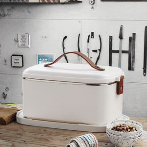 Boîte à lunch électrique 2-en-1 pour voiture, 1L, chaude/froide, avec contrôle numérique, esthétique, pour l'école - Product Image 4