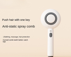 Peine de depilación autolimpiante 3 en 1 de lujo, cepillo de baño, cepillo de vapor para mascotas para gatos y perros - Product Image 6