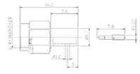 Connecteur coaxial RF en cuivre SMA mâle à bas prix d'usine, soudure à souder, sertissage, câble RG402 RG141, convertisseur SMA