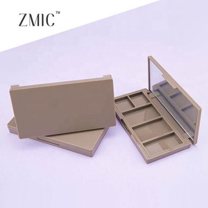 5 màu Eyeshadow Palette hình chữ nhật Shape Nâu nhựa bán buôn Chất lượng cao trang điểm ABS Eyeshadow Palette tùy chỉnh - Product Image 1