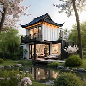 Villas de luxe à double style Retraites côtières modernes sur le front de mer <span class=keywords><strong>Jardin</strong></span> oriental Cour Habitations faites de panneaux sandwich Hôpitaux - Product Image 2