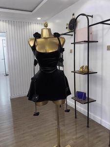 GX1504 Abito Estivo da Donna Sexy Senza Maniche con Scollo Quadrato, Decorazioni Floreali 3D e Frange, Vestito Aderente Elegante per Club Notturni - Product Image 5