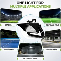 Projecteur LED de stade en aluminium 400W IP66 180-200 Lm/W AC100-277V avec visière anti-éblouissement pour terrains de tennis et de basketball JR-2DCL-400