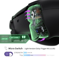 EXtremeRate Kit de micro-interrupteurs de clic pour souris, déclencheurs latéraux et déclencheurs rapides pour manette PS5 BDM-030