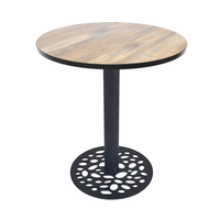 Base de table ronde creuse décorative en métal, support de table à hauteur personnalisée pour table de bistrot commerciale