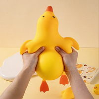 Jouet Squishy Canard Jaune Mignon à Remontée Lente, Anti-Stress, Jouet à Presser Doux en TPR pour Enfants et Adultes