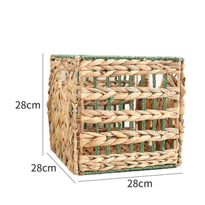 Çevre Dostu El Yapımı Doğal Su Sümbülü İstiflenebilir Asılı Banyo Hasır Sepetleri Modern Ev Düzenlemesi İçin - Product Image 5