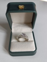 Ensemble de bagues de mariage et de fiançailles, bagues de mariage en zircone, ensemble pour couple, or blanc, personnalisé, bague S925