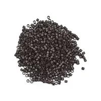 1000 pièces 4.0X2.8X2.8mm Micro anneaux liens perles armure toile sans Silicone pour outils d'extension de cheveux