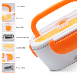 B10-1174 Amz Top Seller Car Home Use Stainless Steel Heating Food Warmer Electric <strong>Lunch</strong> <strong>Box</strong> - Product Image 3